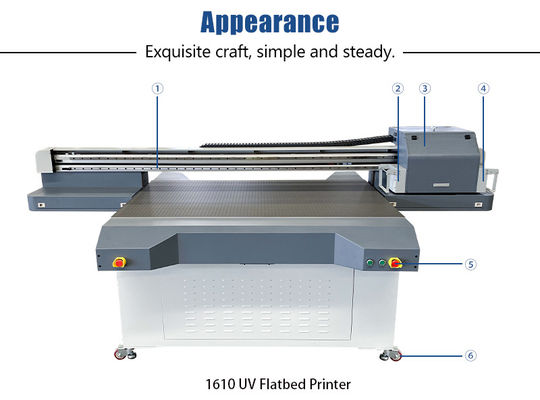 1200x2500mm UV LED Flatbed Printer, 50mm-100mm Max Printing USB 3.0 Arayüzü ile
