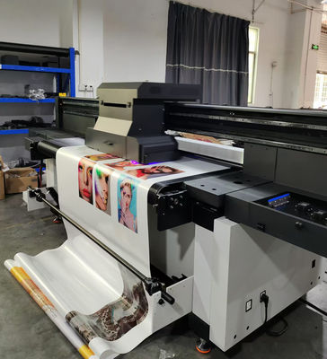 CMYKL Beyaz Ticari Duvar Kağıdı UV Yazıcı Büyük Format Motor Plate Tipi Ruloya Rulo Priner