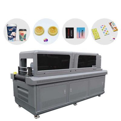 AC 220V / 50Hz / 60HZ Güç kaynağı LED UV lamba kurutma sistemi ve 800KG ekipman N.W ile tek geçişli UV yazıcı