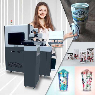 Özelleştirilebilir Baskı Uzunluğu 10-270mm Silindir Silindirli Nesneler için UV Yazıcı 300mm'ye Kadar Çapraz ve 600mm Uzunlukta